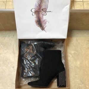 Jessica Simpson Black Microsuede Boots Size 7.5M